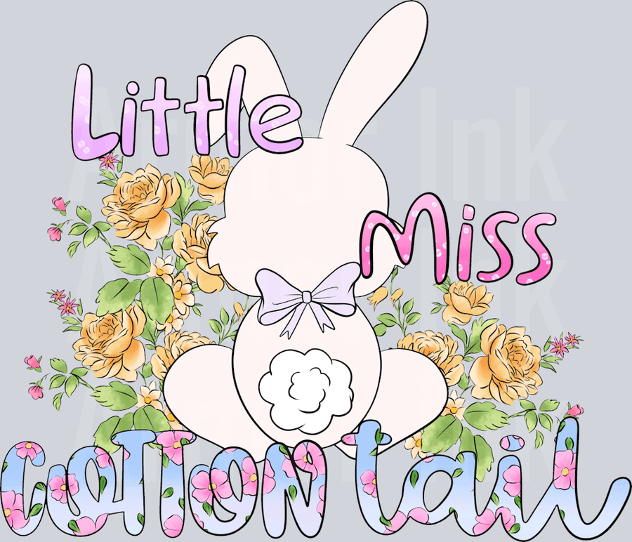 Little Miss Cotton Tail DTF transfer
