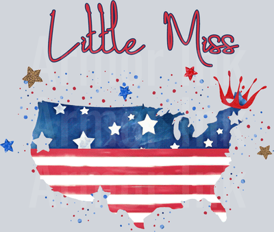 Little Miss USA DTF transfer