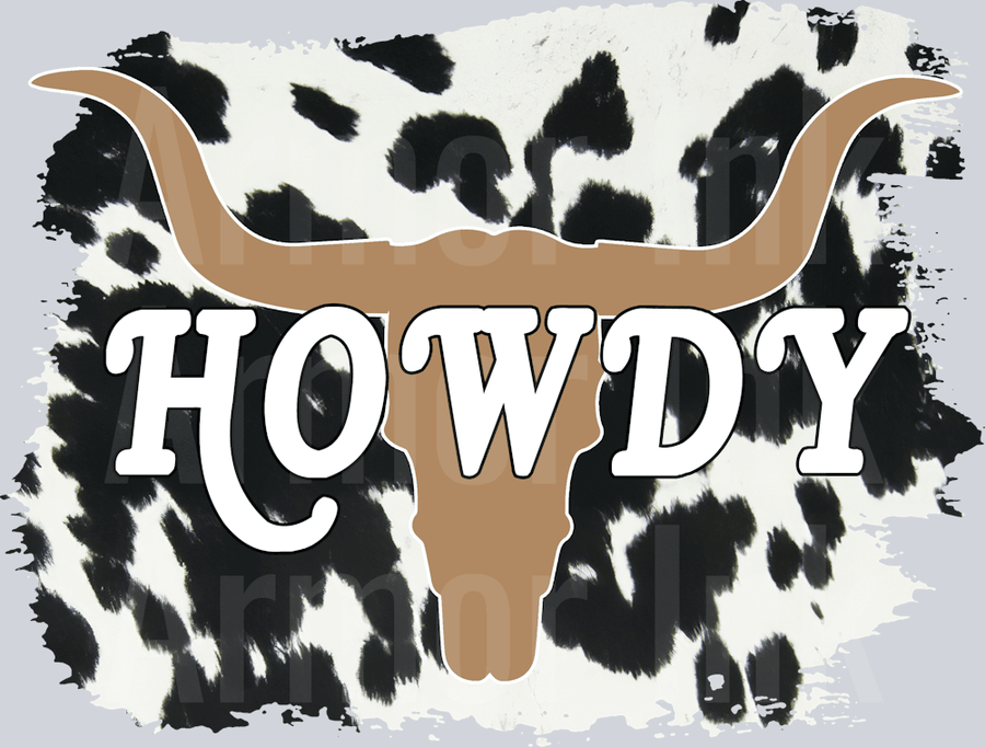 Longhorn Cowboy DTF transfer