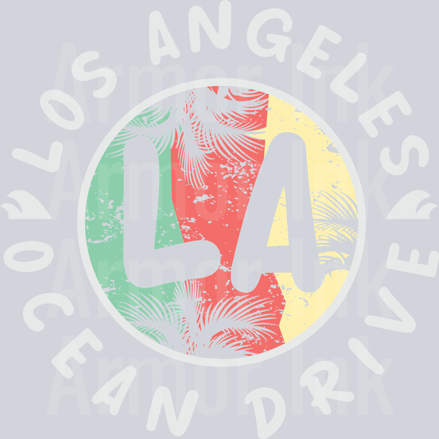 Los Angeles Ocean Drive DTF transfer