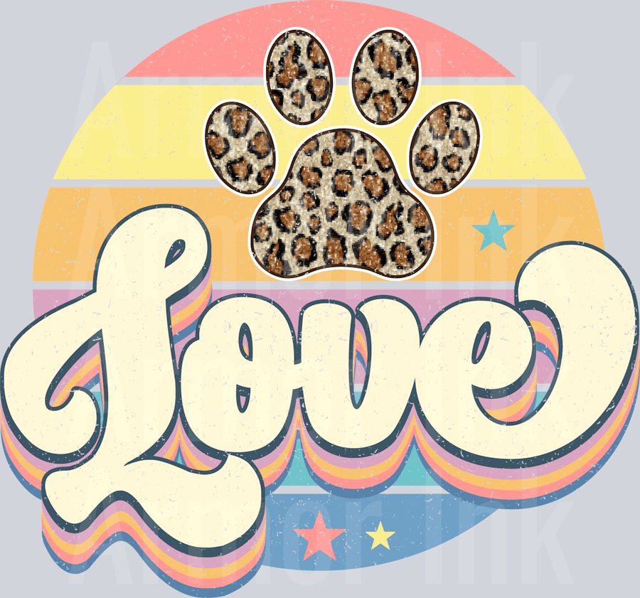 Love Cats DTF transfer