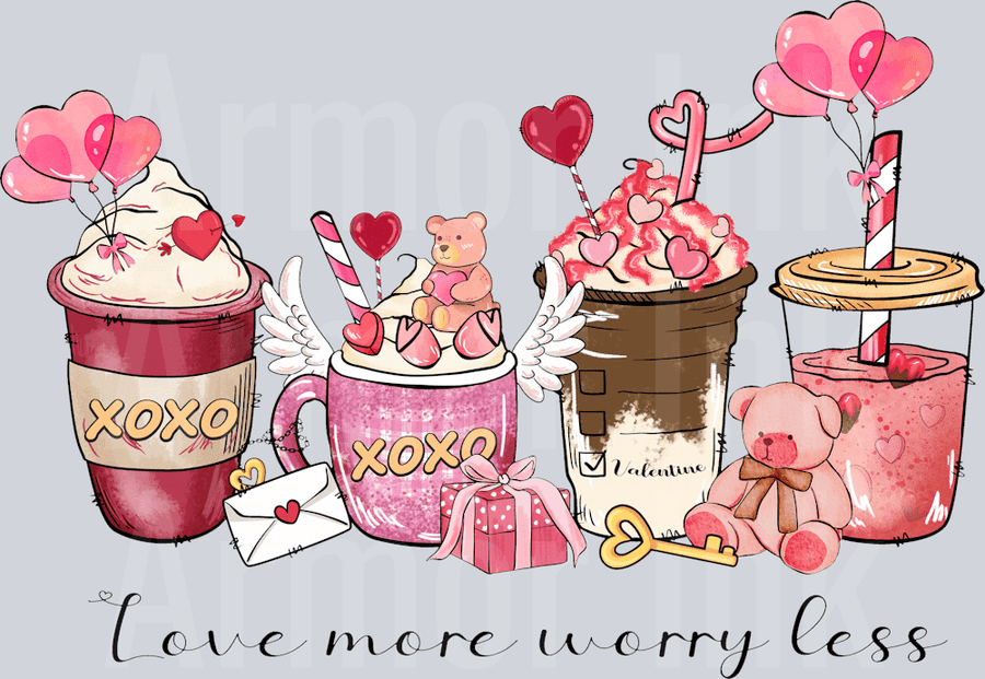 Love More Worry Less DTF transfer