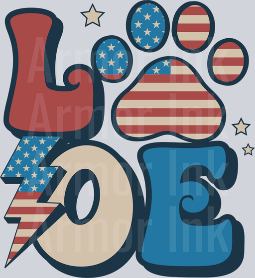 Love Paw Patriotic