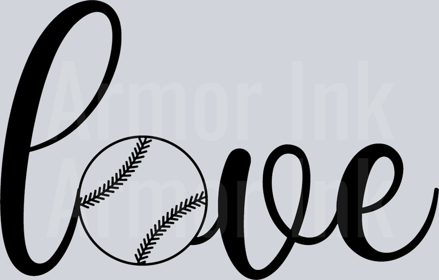 Love Softball DTF transfer