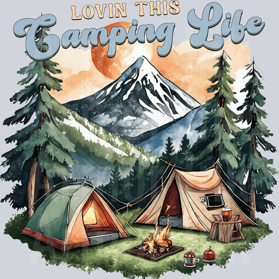 Lovin This Camping Life DTF transfer