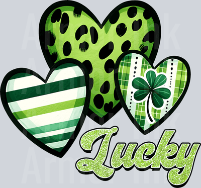 Lucky Hearts DTF transfer