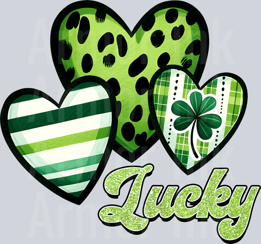 Lucky Hearts DTF transfer