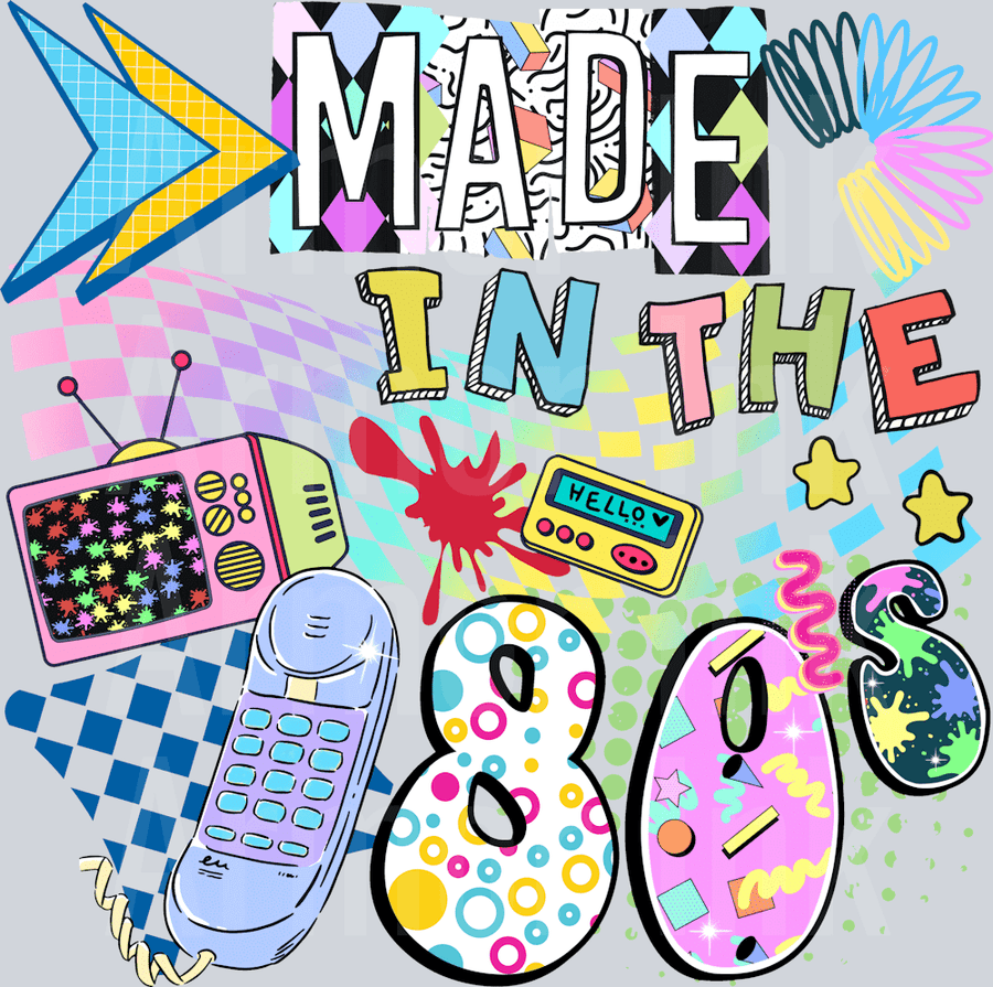 Made In The 80s DTF transfer
