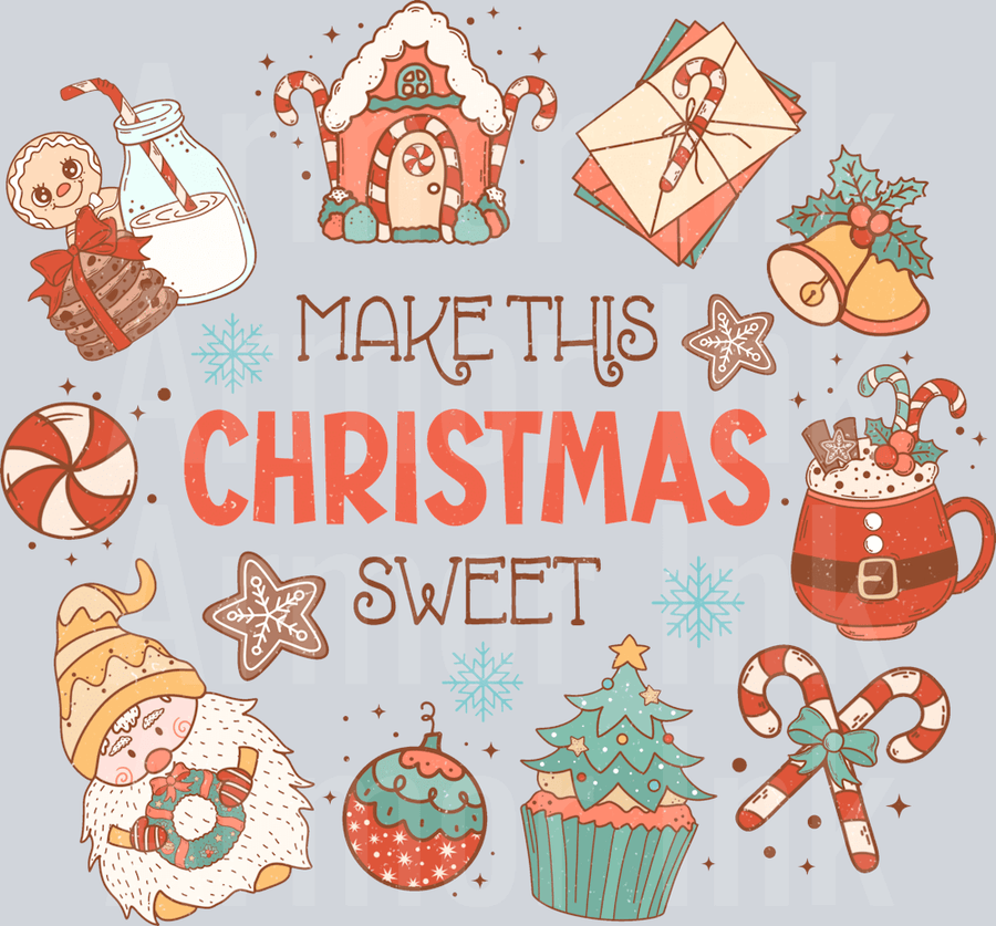 Make This Christmas Sweet DTF transfer