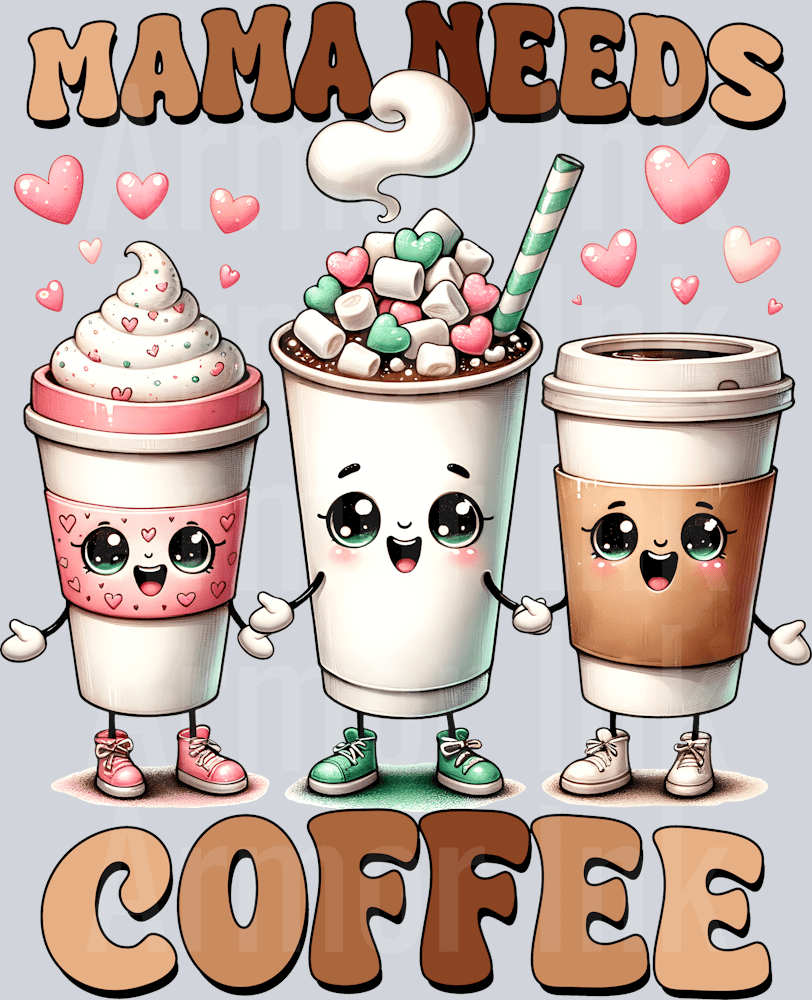 Mama Needs Coffee DTF transfer