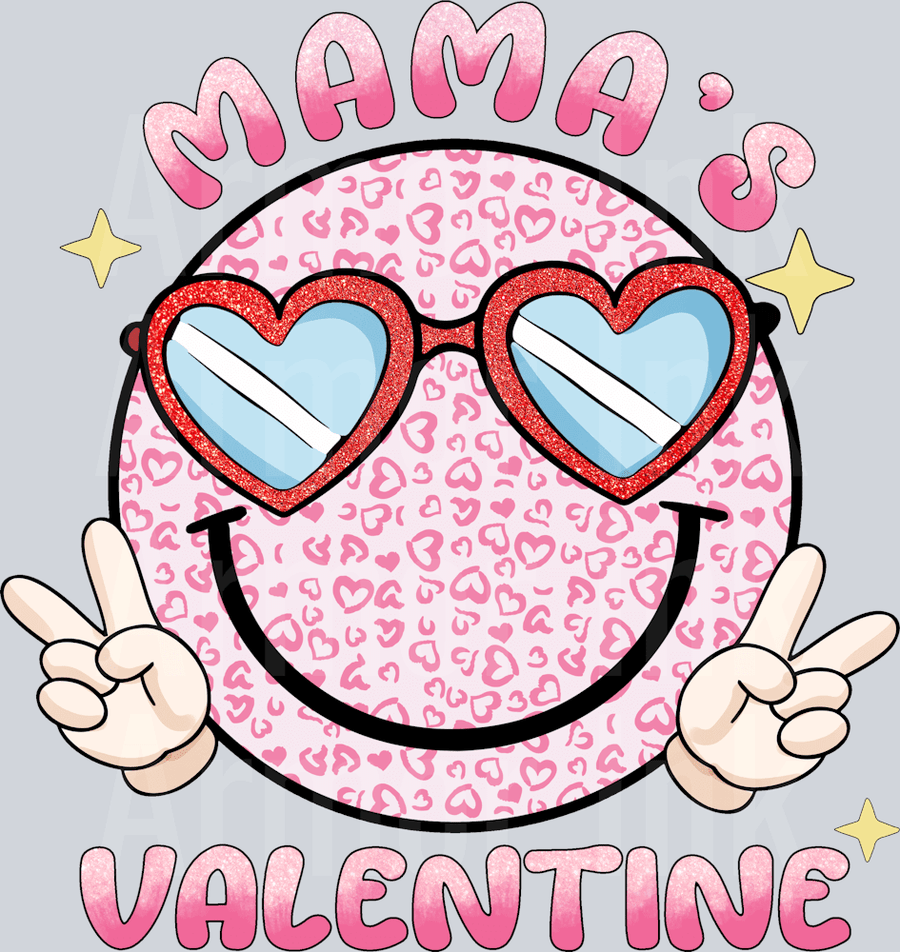 Mama's Valentine DTF transfer
