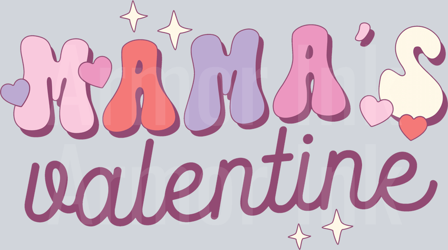 Mama's Valentine DTF transfer