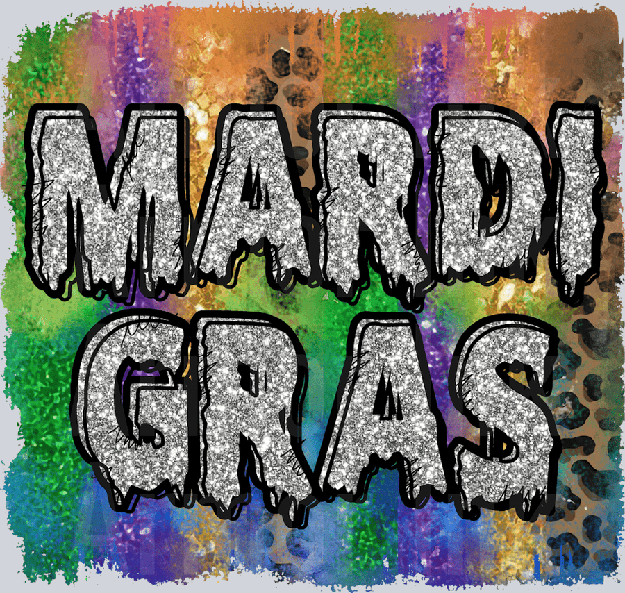 Mardi Gras DTF transfer
