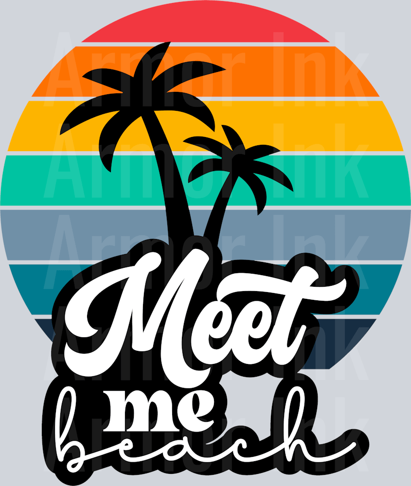 Meet Me Beach DTF transfer