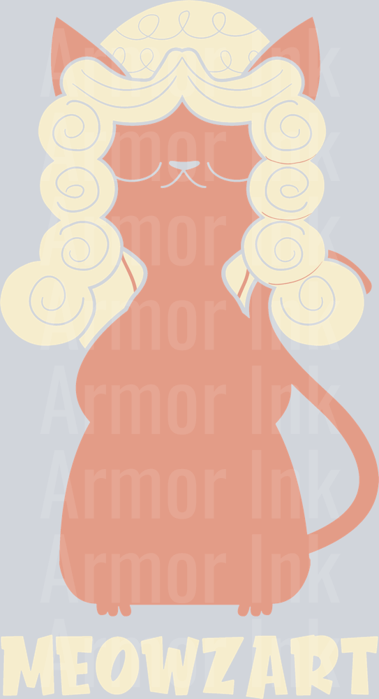 Meowzart DTF transfer