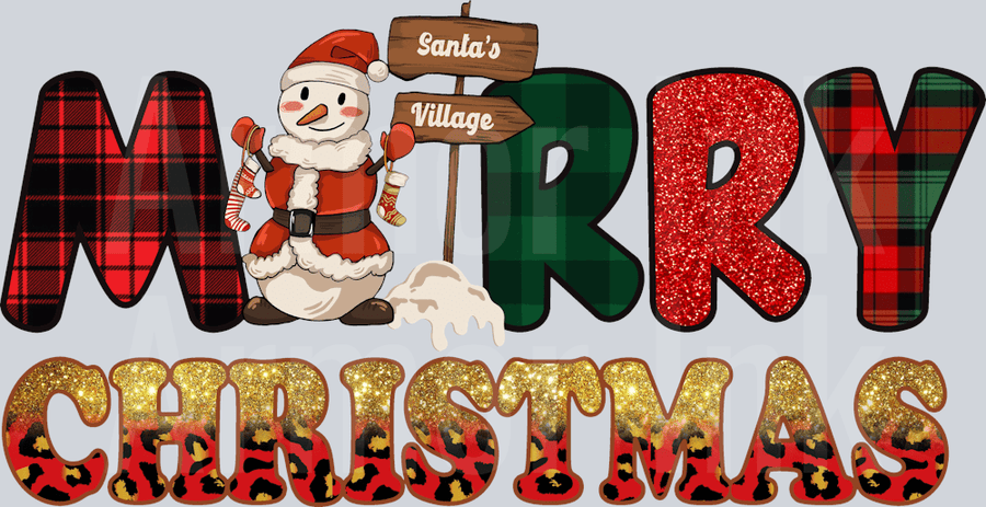 Merry Christmas DTF transfer