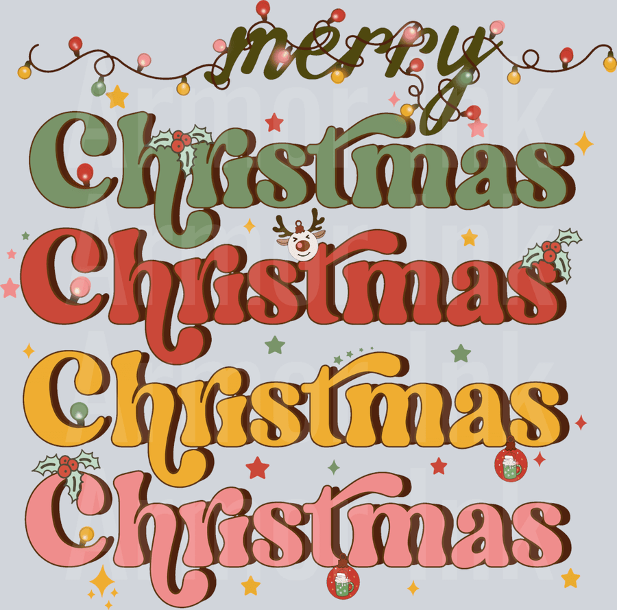 Merry Christmas DTF transfer