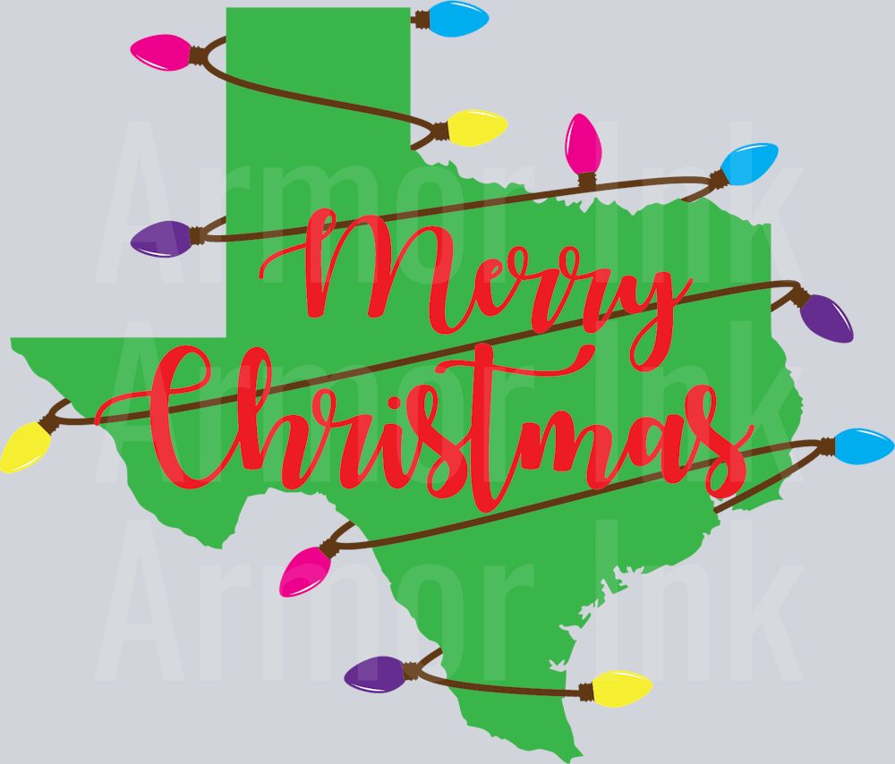 Merry Christmas Green Texas