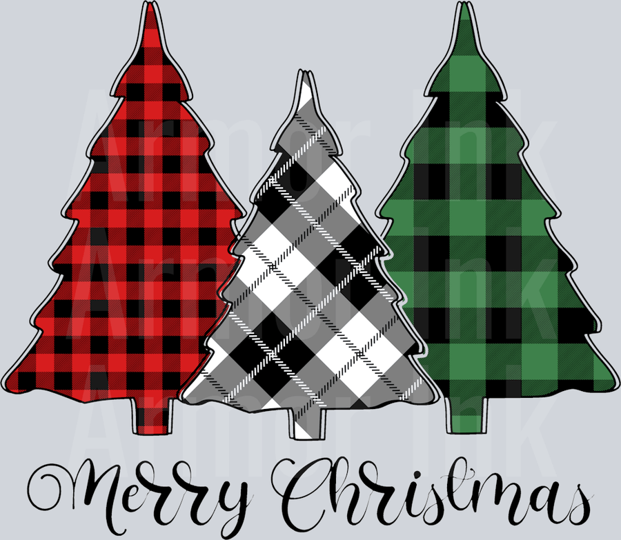 Merry Christmas Trees DTF transfer