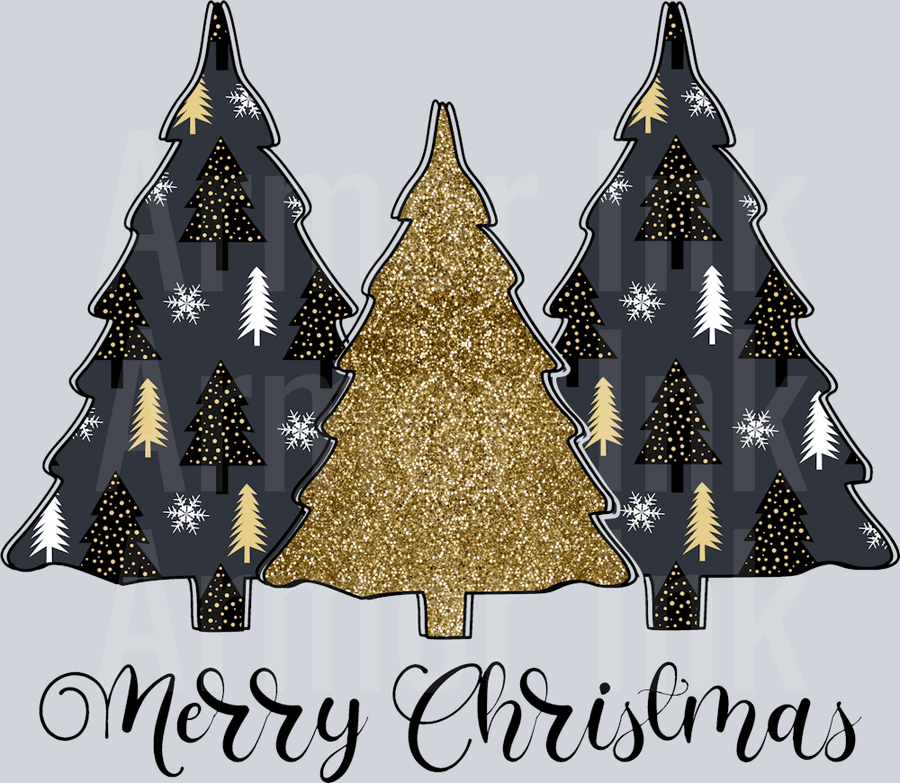 Merry Christmas Trees DTF transfer