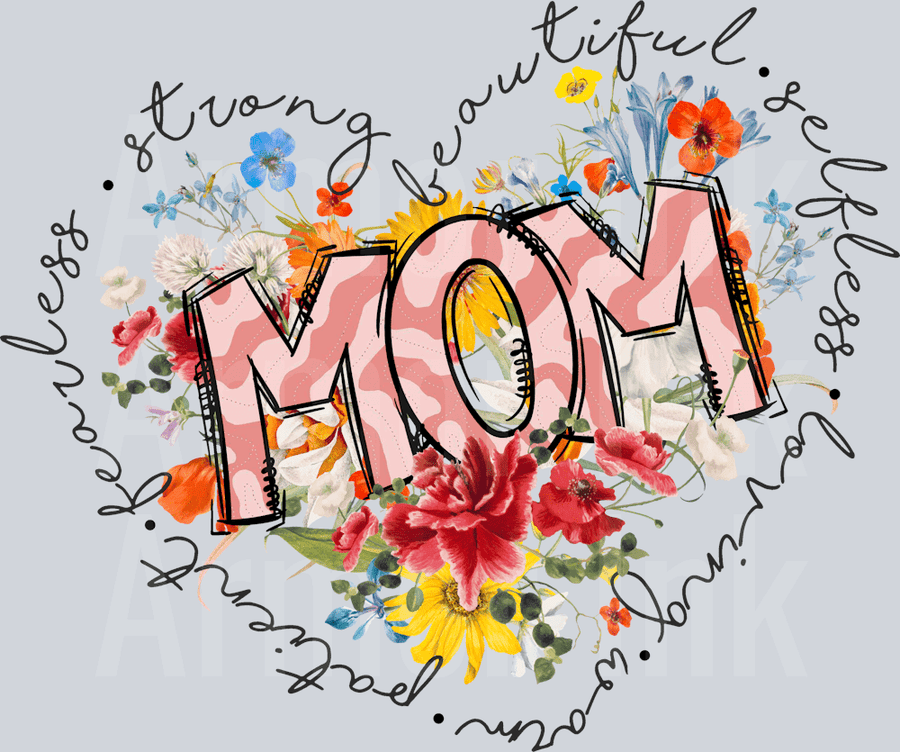 Mom Heart DTF transfer