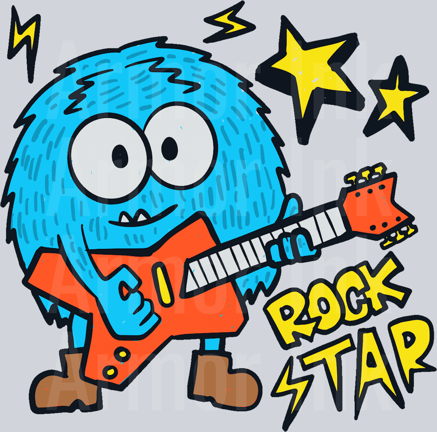 Monster Rock Star DTF transfer