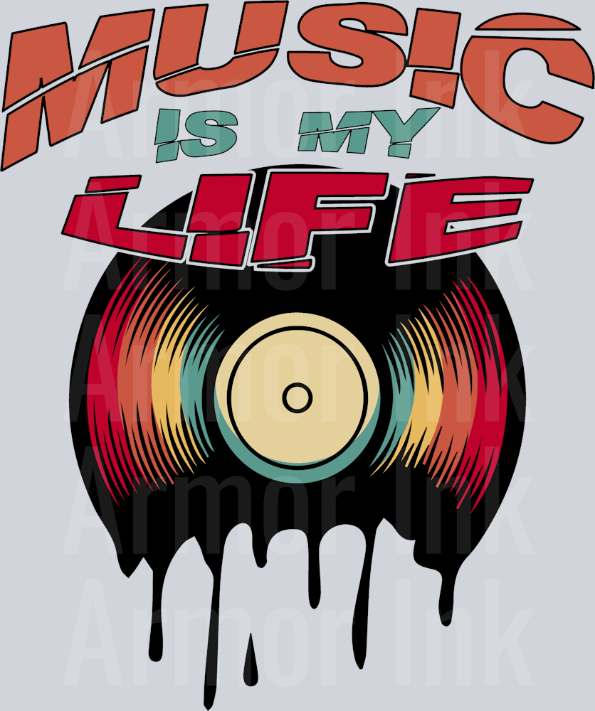 Music Is My Life DTF transfer