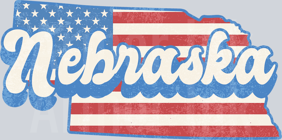 Nebraska Flag DTF transfer