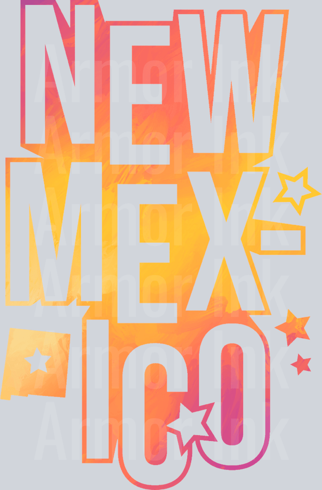 New Mexico Bold Colorsplash DTF transfer
