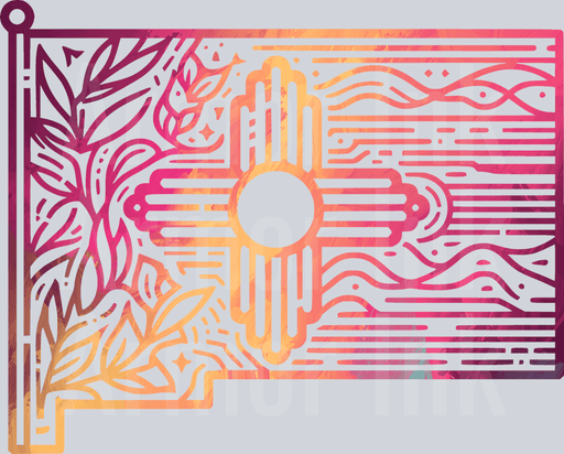 New Mexico Flag Colorsplash