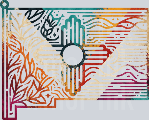 New Mexico Flag Colorsplash