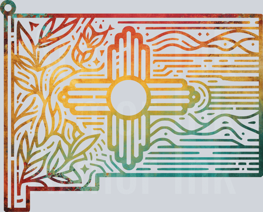 New Mexico Flag Colorsplash DTF transfer