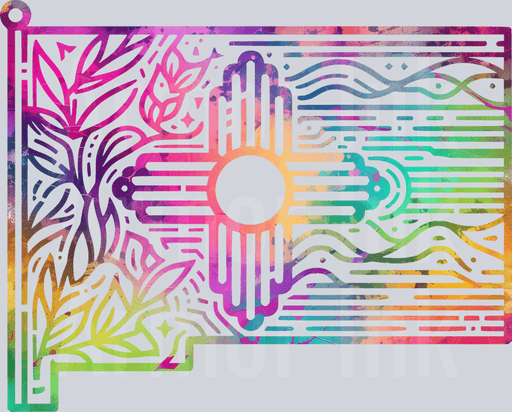 New Mexico Flag Colorsplash