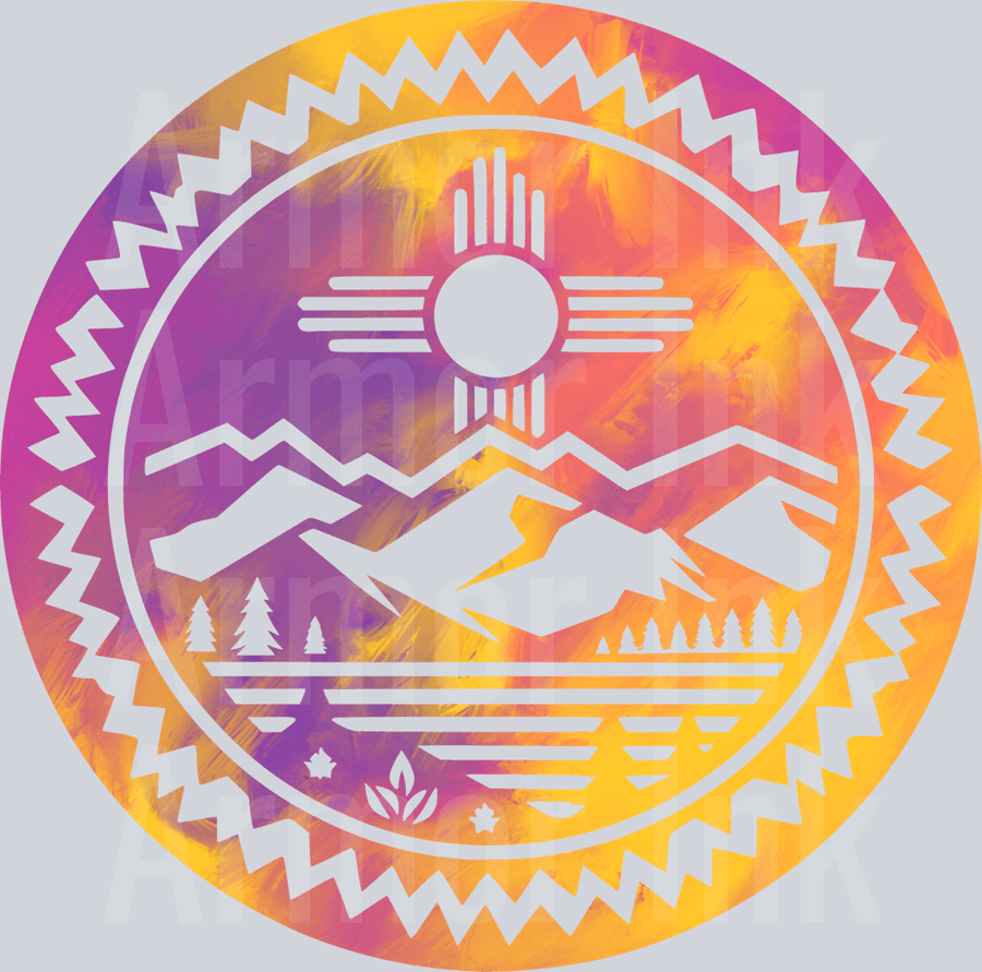 New Mexico Round Colorsplash DTF transfer