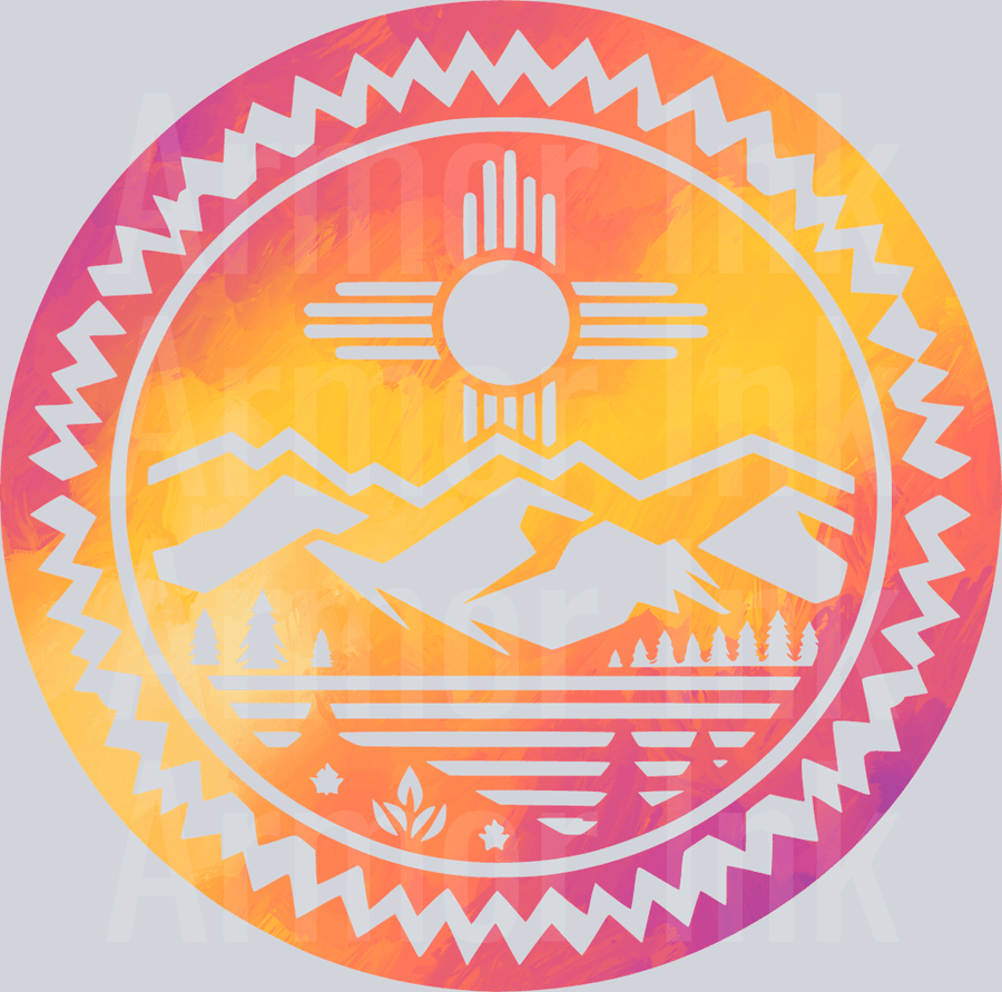 New Mexico Round Colorsplash DTF transfer