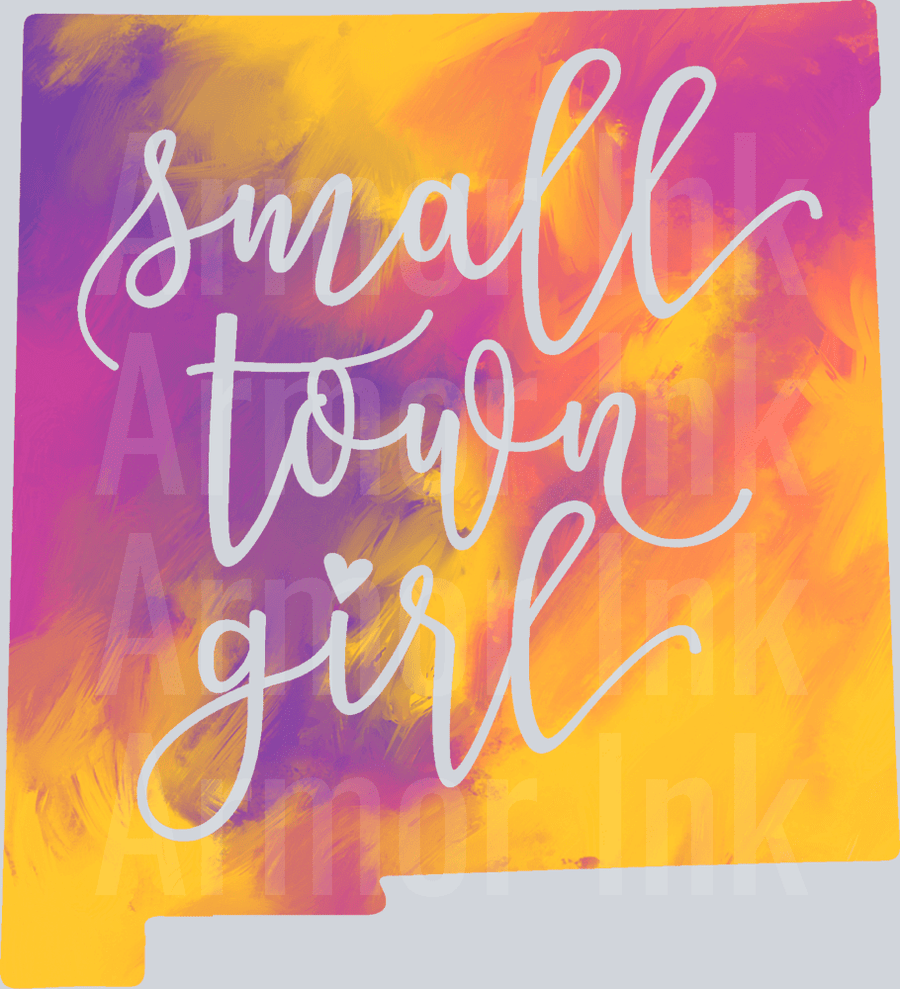 New Mexico Small Town Girl Colorsplash DTF transfer