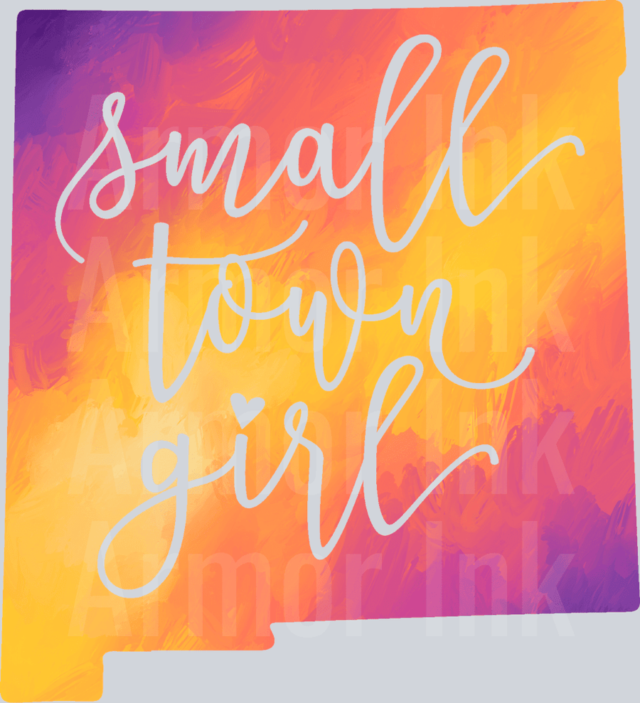 New Mexico Small Town Girl Colorsplash DTF transfer