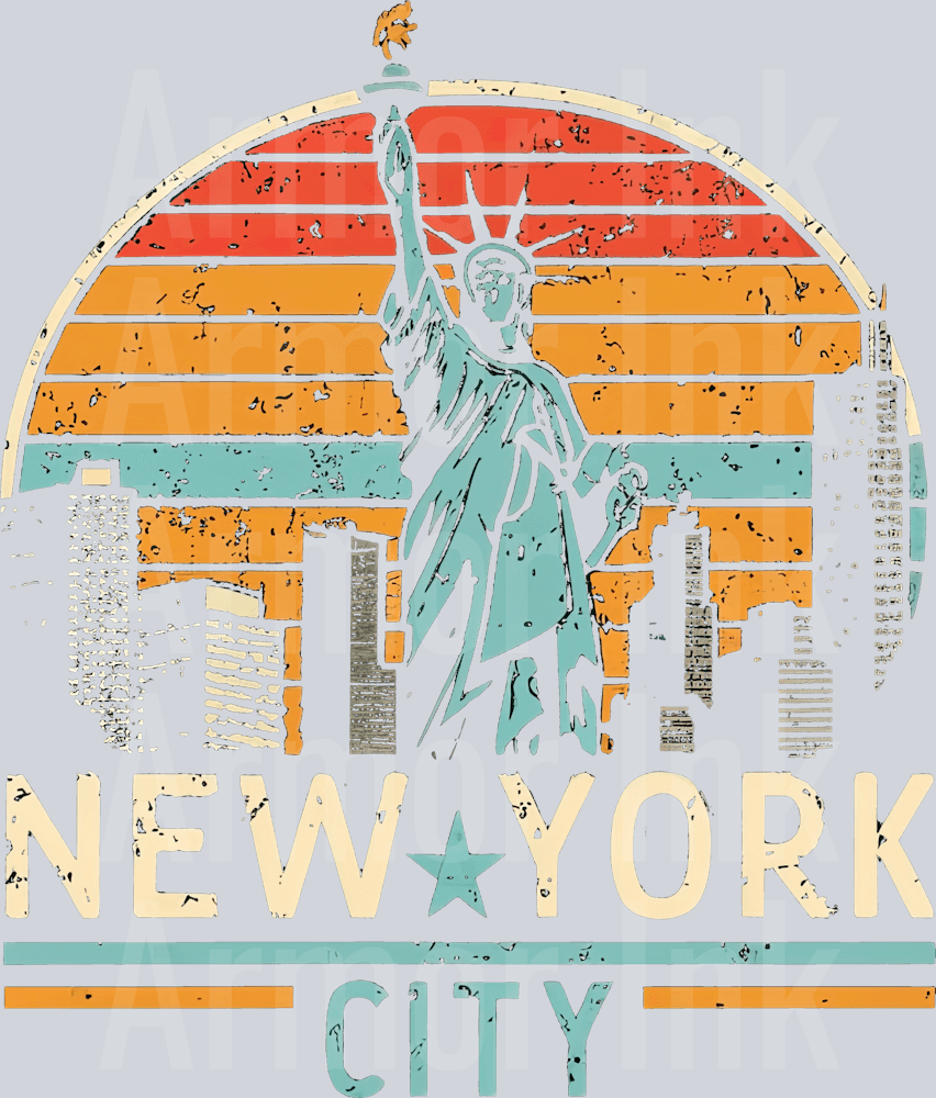 New York City Vintage Blackout DTF transfer