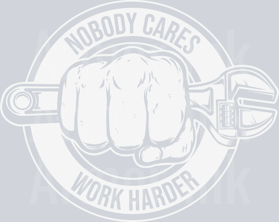 Noby Cares Work Harder DTF transfer
