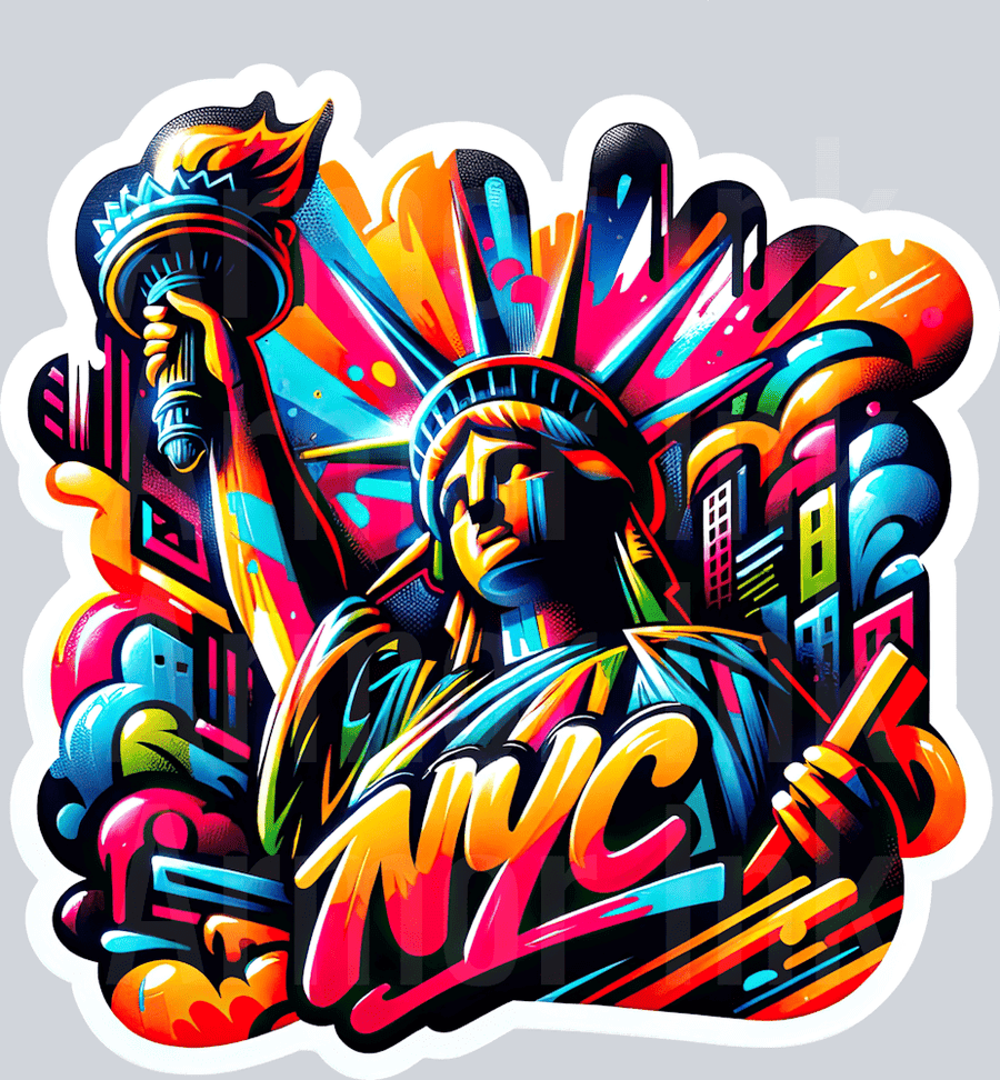 NYC Colors DTF transfer