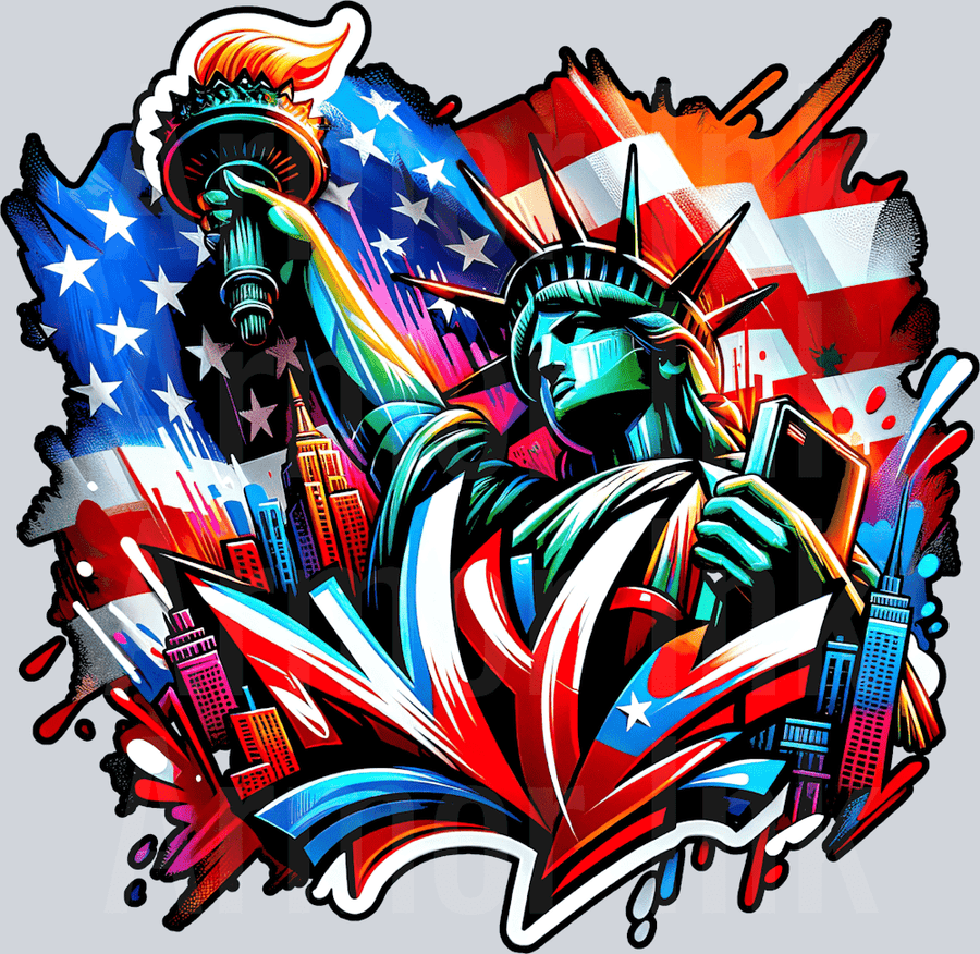 NYC Patriotic DTF transfer