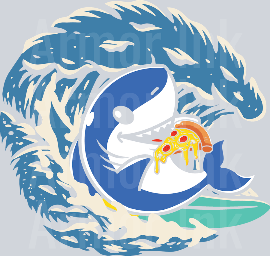 Ocean Pizza DTF transfer