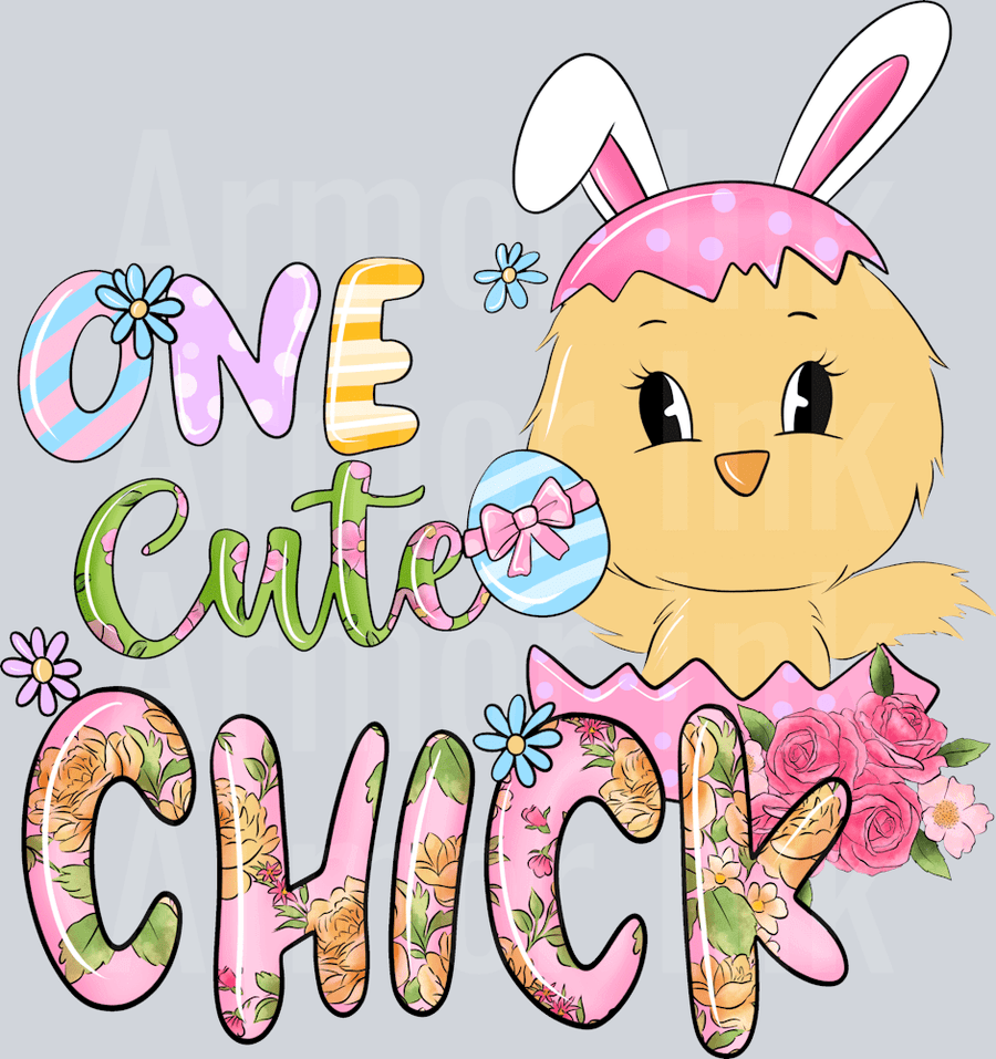 One Cute Chick DTF transfer