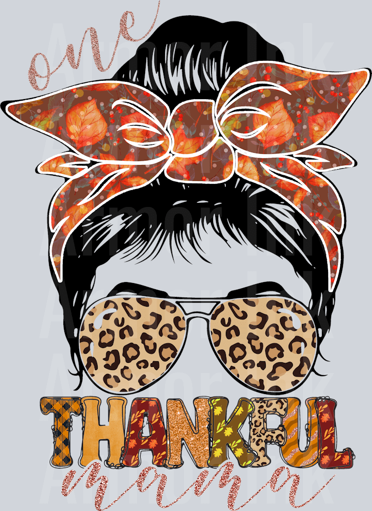 One Thankful Mama DTF transfer