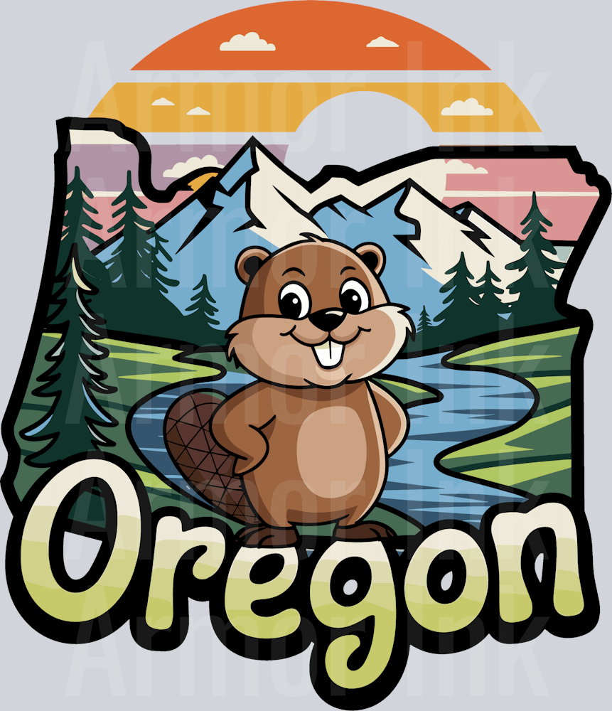 Oregon Beaver DTF transfer