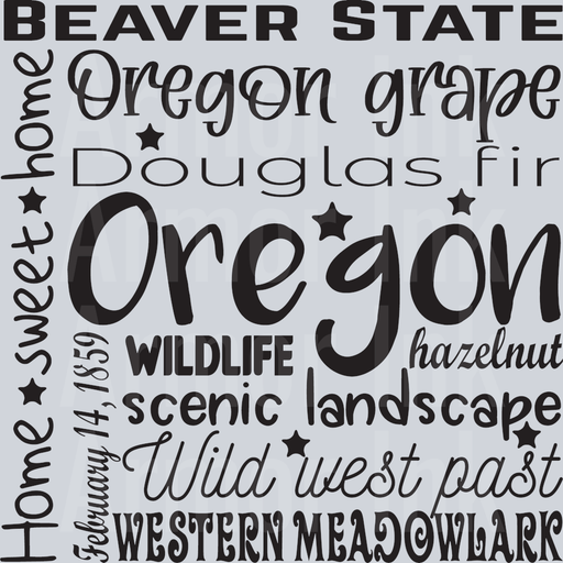 Oregon Word Collage