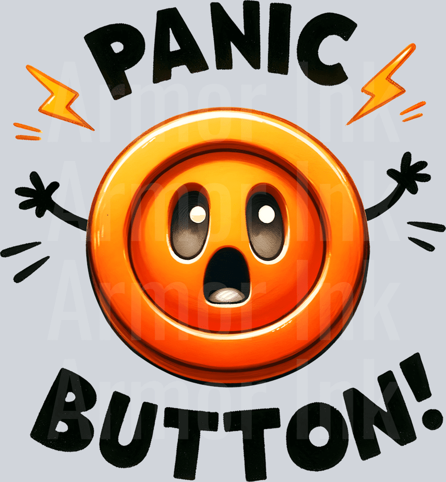 Panic Button DTF transfer