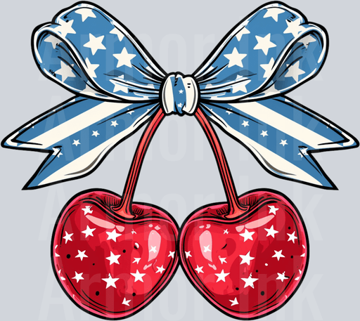 Patriotic Bow And Cherry