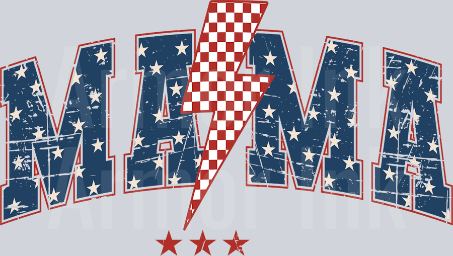 Patriotic Mama DTF transfer