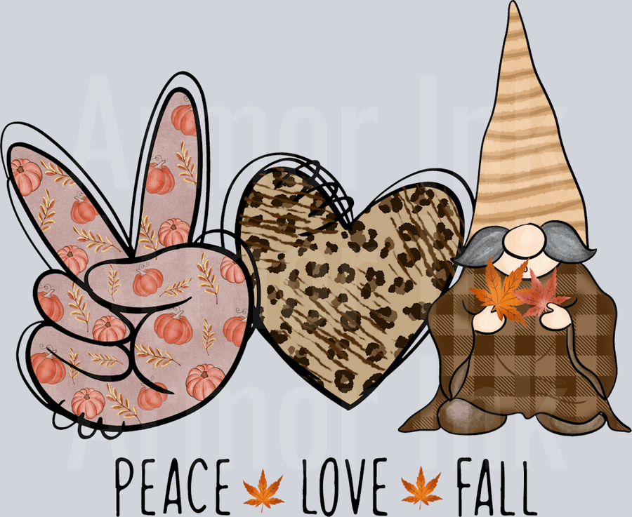 Peace Love Fall DTF transfer